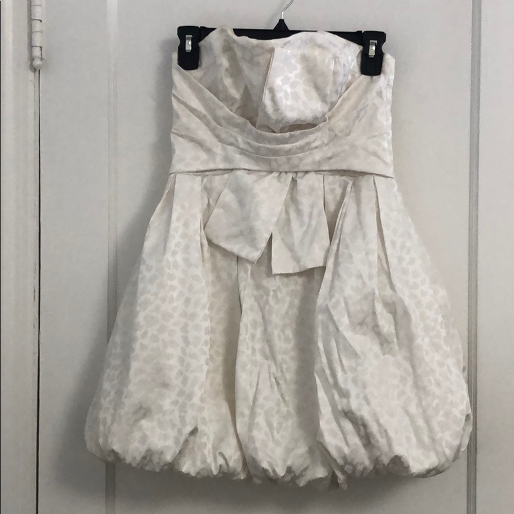 Bebe white leopard bubble dress